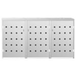 vidaXL Triple Wheelie Bin Shed 63.4 gal Stainless - Image 2