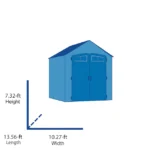 Arrow 10 ft x 14 ft Lexington Galvanized Steel Storage Shed - Image 2