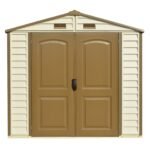 DuraMax 8ft x 6ft Storeall Vinyl Shed with Foundation Kit and window - Image 3
