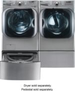 LG – 5.2 Cu. Ft. High Efficiency Front-Load Washer with Steam and TurboWash Technology – Graphite steel - Image 9