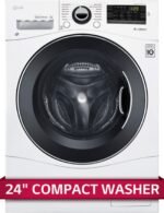 LG – 2.2 Cu. Ft. High Efficiency Compact Front-Load Washer with 6Motion Technology – White - Image 4