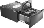 LG – SIGNATURE SideKick 1.0 Cu. Ft. High-Efficiency Smart Top Load Pedestal Washer with SmartRinse – Black stainless steel - Image 9