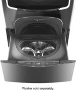 LG – SIGNATURE SideKick 1.0 Cu. Ft. High-Efficiency Smart Top Load Pedestal Washer with SmartRinse – Black stainless steel - Image 6