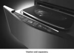 LG – SIGNATURE SideKick 1.0 Cu. Ft. High-Efficiency Smart Top Load Pedestal Washer with SmartRinse – Black stainless steel - Image 5