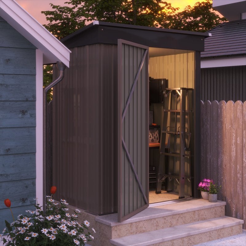 5 ft. W x 3 ft. D Metal Storage Shed - Image 1