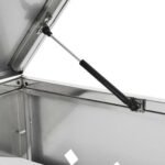 vidaXL Triple Wheelie Bin Shed 63.4 gal Stainless - Image 6