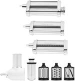 KitchenAid – Pasta Cutter and Fresh Prep Attachment Bundle – White/Metal - Image 2