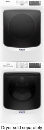Maytag – 4.8 Cu. Ft. High Efficiency Stackable Front Load Washer with Steam and Extra Power Button – White - Image 14