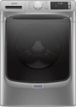 Maytag – 4.8 Cu. Ft. High Efficiency Stackable Front Load Washer with Steam and Extra Power Button – Metallic slate