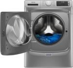 Maytag – 4.8 Cu. Ft. High Efficiency Stackable Front Load Washer with Steam and Extra Power Button – Metallic slate - Image 16