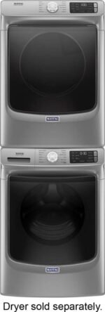 Maytag – 4.8 Cu. Ft. High Efficiency Stackable Front Load Washer with Steam and Extra Power Button – Metallic slate - Image 12