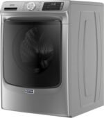 Maytag – 4.8 Cu. Ft. High Efficiency Stackable Front Load Washer with Steam and Extra Power Button – Metallic slate - Image 2