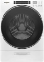 Whirlpool – 5.0 Cu. Ft. High Efficiency Stackable Front Load Washer with Steam and Load & Go XL Dispenser – White