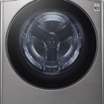 LG – 4.5 Cu. Ft. High-Efficiency Stackable Smart Front Load Washer with Steam and 6Motion Technology – Graphite steel
