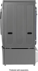 LG – 4.5 Cu. Ft. High-Efficiency Stackable Smart Front Load Washer with Steam and 6Motion Technology – Graphite steel - Image 8