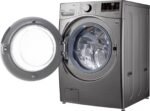 LG – 4.5 Cu. Ft. High-Efficiency Stackable Smart Front Load Washer with Steam and 6Motion Technology – Graphite steel - Image 15