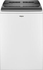 Whirlpool – 5.2-5.3 Cu. Ft. Smart Top Load Washer with 2 in 1 Removable Agitator – White