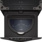 LG – SideKick 1.0 Cu. Ft. High-Efficiency Smart Top Load Pedestal Washer with 3-Motion Technology – Black steel - Image 16