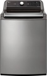 LG – 5.5 Cu. Ft. Smart Top Load Washer with TurboWash3D – Graphite steel