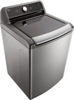 LG – 5.5 Cu. Ft. Smart Top Load Washer with TurboWash3D – Graphite steel - Image 3