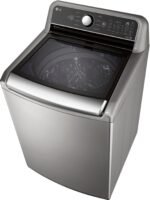 LG – 5.5 Cu. Ft. Smart Top Load Washer with TurboWash3D – Graphite steel - Image 2