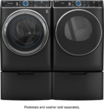 GE Profile – 7.8 cu. ft. Smart Front Load Electric Dryer with Steam and Sanitize Cycle and Washer Link – Carbon Graphite - Image 3