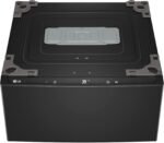 LG – SideKick 1.0 Cu. Ft. High-Efficiency Smart Top Load Pedestal Washer – Black steel