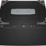 LG – SideKick 1.0 Cu. Ft. High-Efficiency Smart Top Load Pedestal Washer – Black steel