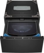 LG – SideKick 1.0 Cu. Ft. High-Efficiency Smart Top Load Pedestal Washer – Black steel - Image 2