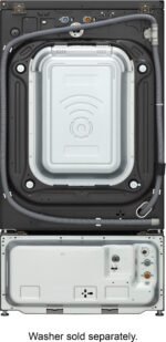 LG – SideKick 1.0 Cu. Ft. High-Efficiency Smart Top Load Pedestal Washer – Black steel - Image 9