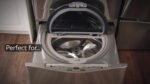 LG – SideKick 1.0 Cu. Ft. High-Efficiency Smart Top Load Pedestal Washer with 3-Motion Technology – Black steel - Image 4