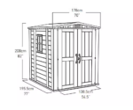 KETER FACTOR 6X6 SHED 1.78M X 1.95M - Image 8