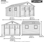 Lifetime 60236 11 x 18.5 Ft. Outdoor Storage Shed, 11 x 18.5, Desert Sand - Image 2