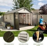 Lifetime 60236 11 x 18.5 Ft. Outdoor Storage Shed, 11 x 18.5, Desert Sand - Image 4
