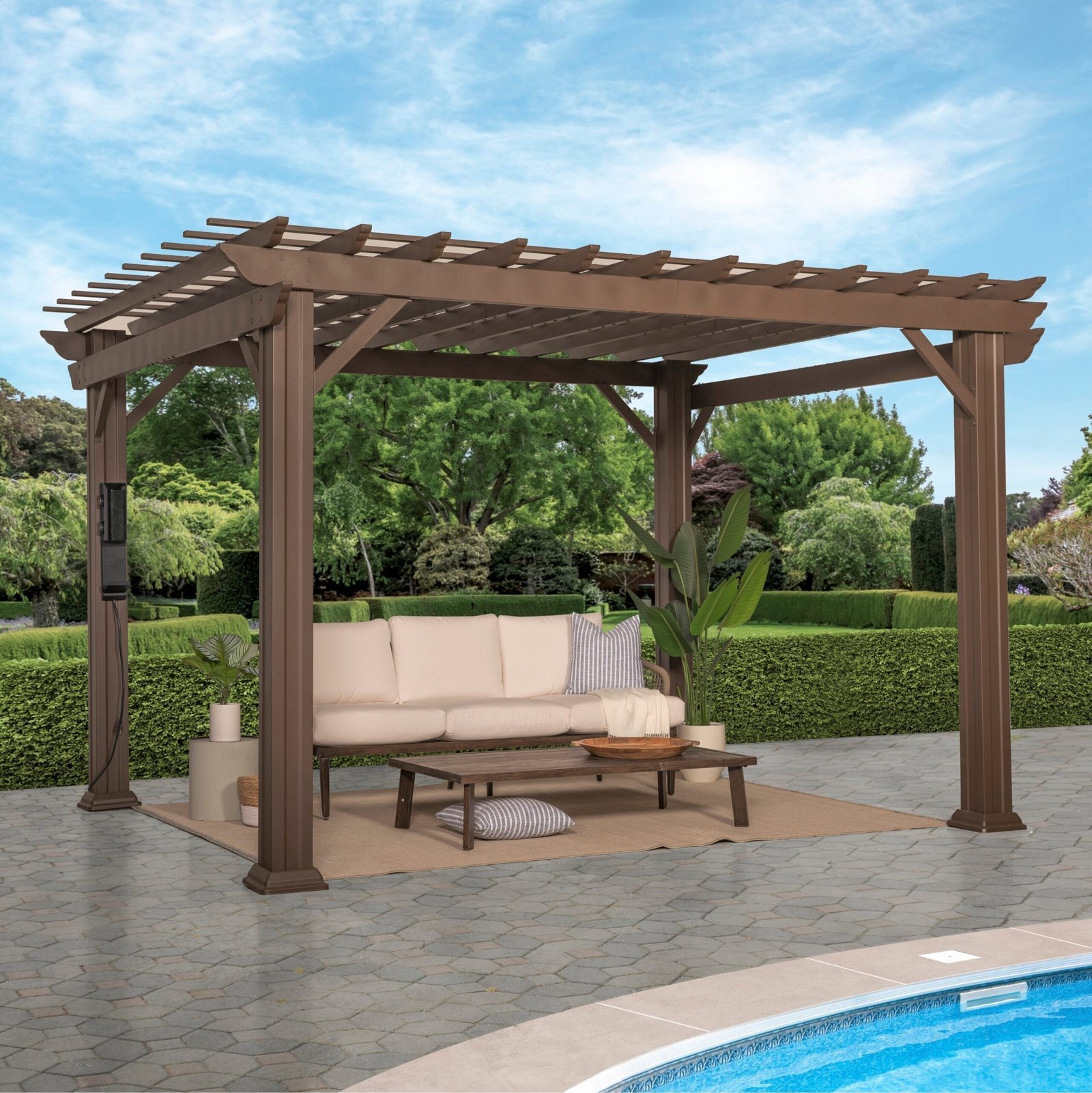 Backyard Discovery Steel Traditional Pergola  12 ft. x 10 ft. - Image 1
