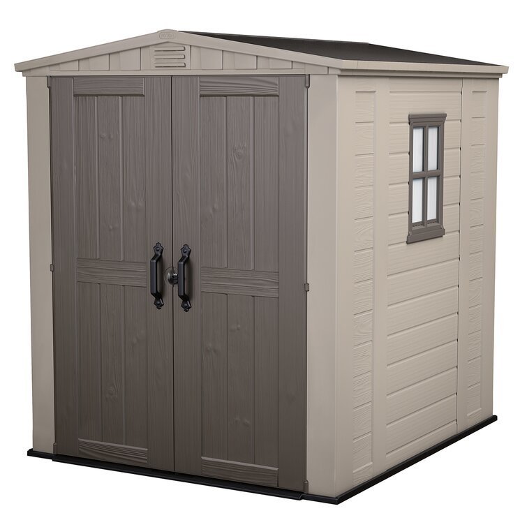 Factor 6 x 6 FT Strong Storage Shed Made Of Extremely Durable Resin And Reinforced with Steel - Image 1