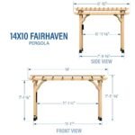 14X10 FAIRHAVEN PERGOLA NATURAL - Image 6