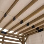 SummerCove 11 ft. x 10 ft. Tan Cedar Frame Wood Pergola with Adjustable Canopy - Image 5