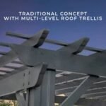 14X10 STRATFORD TRADITIONAL STEEL PERGOLA WITH SAIL SHADE SOFT CANOPY - Image 7