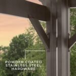 16X12 ASHFORD TRADITIONAL STEEL PERGOLA WITH SAIL SHADE SOFT CANOPY - Image 6