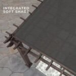 16X12 ASHFORD TRADITIONAL STEEL PERGOLA WITH SAIL SHADE SOFT CANOPY - Image 9