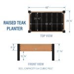 RAISED PLANTER 100% AUTHENTIC TEAK WOOD - Image 6