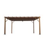 Verona 16 Ft. W x 11 Ft. D Aluminum Pergola with Canopy - Image 5