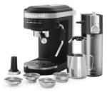 KitchenAid KES6404BM – Semi-Automatic Espresso Machine and Automatic Milk Frother Attachment – Matte Black