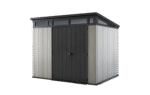 Keter Artisan 9×7 Foot Large Outdoor Shed with Floor with Modern Design for Patio Furniture