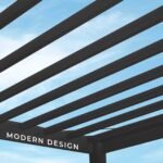 14X12 TRENTON MODERN STEEL PERGOLA WITH SAIL SHADE SOFT CANOPY - Image 3